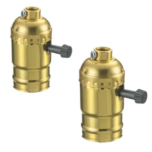 Soporte Lámpara Hubbell RL102 Latón, Base Media, Perilla Giratoria - Paquete de 2 - Imagen 1 de 2