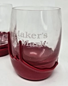 MAKERS MARK Red Wax Dipped Drip Bourbon Whiskey Glass - Picture 1 of 2