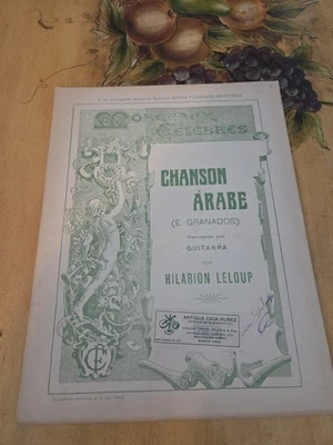 Enrique Granados Chanson Arabe Для Классической Гитары Чрезвычайно Редкие Нотные Ноты - Изображение 1 из 2