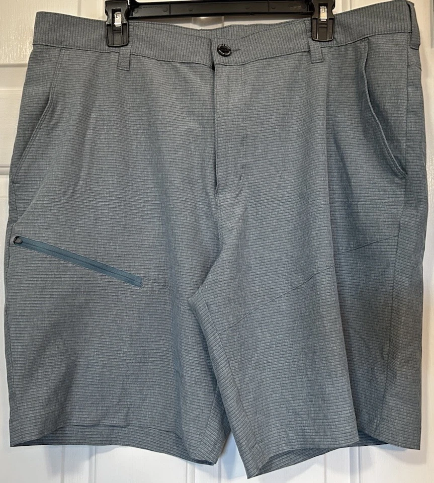 Pantalones Cortos World Wide Sportsman Gris Rayas Secado Rápido Rendimiento Elastizados Para Hombre 38 Foto 1 de 3