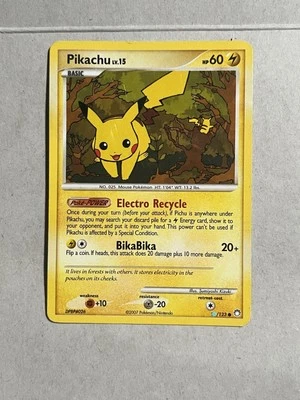 Pikachu - DP Mysterious Treasures 94/123 Sumiyoshi Kizuki Pokemon Card MP Crease - Image 1 of 4