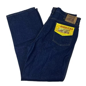 Vintage 80s Deadstock Roebucks Boot Cut Jeans Western Riding Size 38x31 - Picture 1 of 7