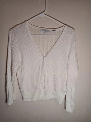 Eight Eight Eight Swester, Women’s Size XL, White Cardigan, Button Up, Long... - Image 1 of 4