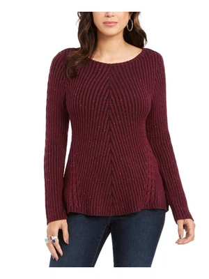 STYLE & COMPANY Womens Textured Ribbed Long Sleeve Jewel Neck T-Shirt - Image 1 of 3