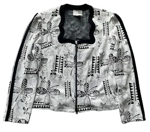 Giacca donna Joseph Ribkoff trofeo ricamato UK 16 nero bianco floreale zip - Foto 1 di 9