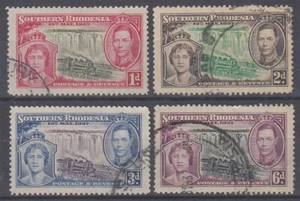 JUEGO USADO CORONACIÓN RHODESIA SOUTH 1937 KGVI (x4) (ID:877/D60366) - Imagen 1 de 1