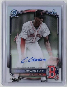 CONRAD CASON 2025 Bowman Chrome AUTO PROSPECT REFRACTOR RC 344/499 Red Sox - Picture 1 of 2