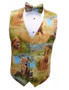 Animal Kingdom Tuxedo Vest and Bow Tie Size Medium - Picture 1 of 1