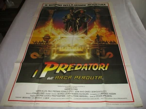 1981 Large Italian Movie Poster INDIANA JONES RAIDERS OF THE LOST ARK 39"x55" - Picture 1 of 5