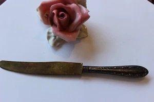 Klein Dessertmesser mit silbernem Stift Silber 800, 17,5 Gramm (15,5 x 1,5 cm ) - Bild 1 von 4