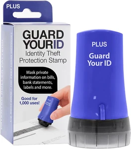 Guard Your ID Advanced Roller 2.0 Identity Theft Prevention Security Stamp Blue - Picture 1 of 12