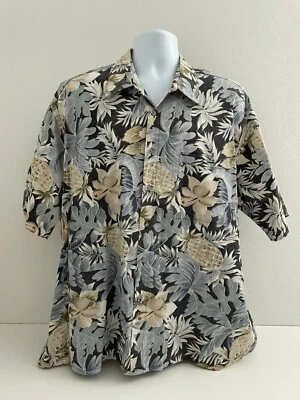 Half Moon Bay Mens Size 2XL Short Sleeve Floral Hawaiian Button Down Shirt - Image 1 of 4