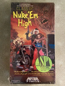 1st Print Media Watermarks Class Of Nuke Em High New Sealed VHS 80s Horror - Picture 1 of 9