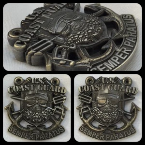 USCG Coast Guard USN Navy SEMPER PARATUS 3D Challenge Coin *NICE - Picture 1 of 3