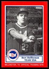 1990 Pan Am Team USA Red BDK 18 Bert Heffernan   USA  Baseball Card