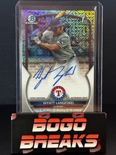 Bowman Draft 2023 Wyatt Langford 1st HTA Mojo Refractor Auto /150 CDA-WL Chrome