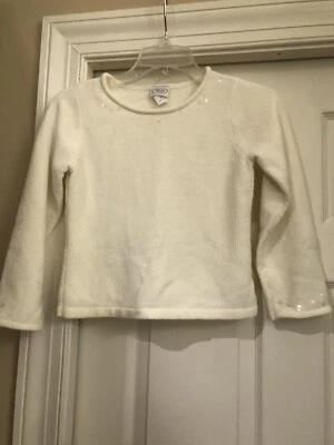 Talbots Kids Cream Chenille Long Sleeve Sweater SIze 10 - Image 1 of 4