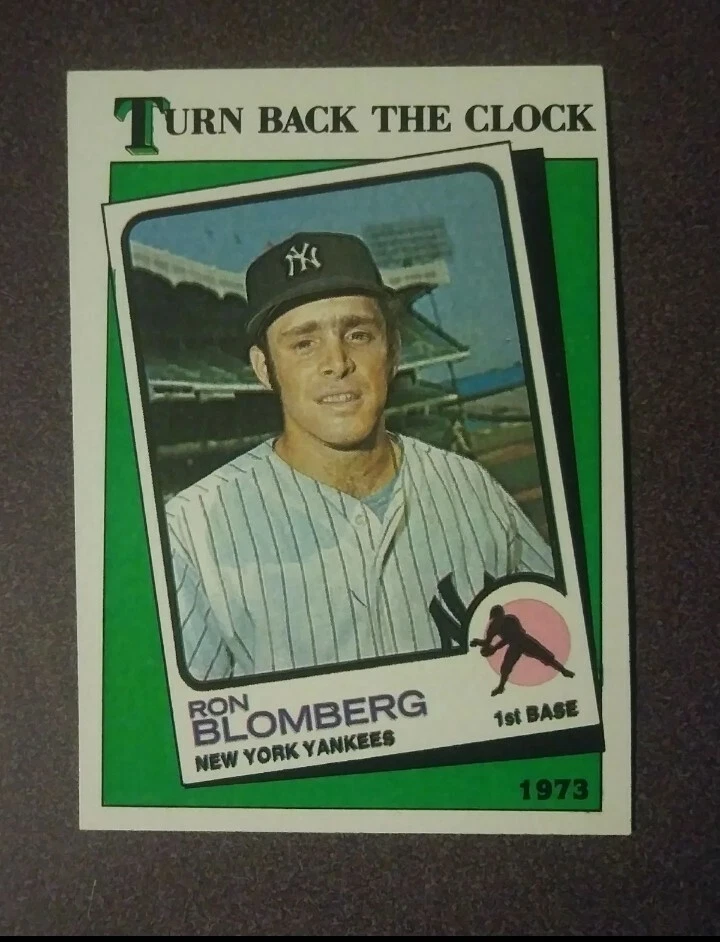 Error 1988 Topps Ron Blomberg New York Yankees #663 Turn Back The Clock Baseball - Image 1 of 2
