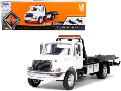1/24 Jada International DuraStar 4400 Flatbed Tow Truck Diecast White 34040 - Image 1 of 2