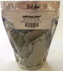 145P Etiketten Telco Grade Power Tags PTAG 1" x 1 3/4" oval Stck 50 größer als CTags - Bild 1 von 3