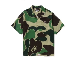 NWT A Bathing Ape Bape Abc Camo Open Collar Shirt S - Picture 1 of 10