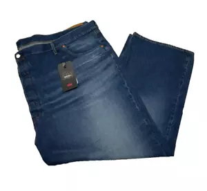 Levi’s 501 Straight Washed Blue Stretch Jeans Size 58x30 NWT $89 - Picture 1 of 9