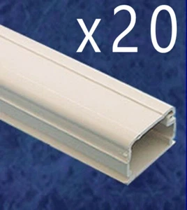 20er-Pack - Rennbahnleitung Kabelmanagement Draht Wandabdeckung 3/4"" x 1/2"" x 6 Fuß - Bild 1 von 2