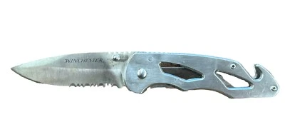 Winchester Skeleton Folding Framelock Pocket Knife W/ Belt Cutter - Image 1 of 4