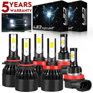 For Honda Civic 2016-2020 Combo 6x LED Front Headlight + Fog Light Bulbs KIt - Picture 1 of 16