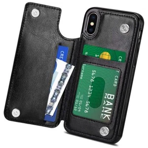 HianDier Wallet Case for iPhone Xs, Slim Protective Case with Card Slot Holder F - Picture 1 of 6