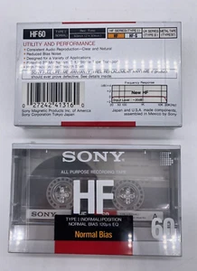2 neue Sony HF High Fidelity 60 Minuten Audiokassette Normal Bias leere Bänder - Bild 1 von 4