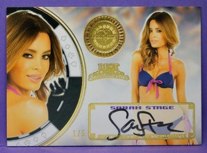 Best of BenchWarmer 2022 Sarah Stage 2014 Vegas Baby Autograph BuyBack #'d 1/5