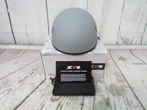 Z1R Primer Gray Vagrant Motorcycle Half Helmet w/ Sun Visor GY 2X w/ Storage Bag - Foto 1 di 12