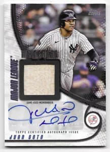 2025 Topps Serie 1 Major League Material Auto Reliquia Negro Juan Soto #04/10 - Imagen 1 de 2