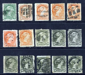 Kanada Queen Victoria 1870-97 A kleine Kopfgruppe SG 78 bis SG 97 ss - Bild 1 von 2