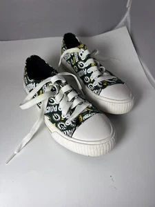 GREEN BAY PACKERS Green/White FOCO NFL "Low Top Sneakers" (Women's Size67) - Picture 1 of 5