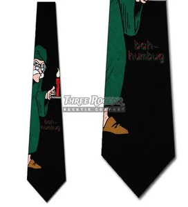 Bah Humbug Tie Scrooge Neckties Mens Holiday Christmas Neck Ties NWT - Picture 1 of 4