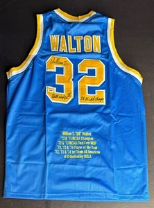 Bill Walton Signed UCLA Bruins Custom Stat Jersey W Inscriptions PSA 6A92312 - Picture 1 of 3
