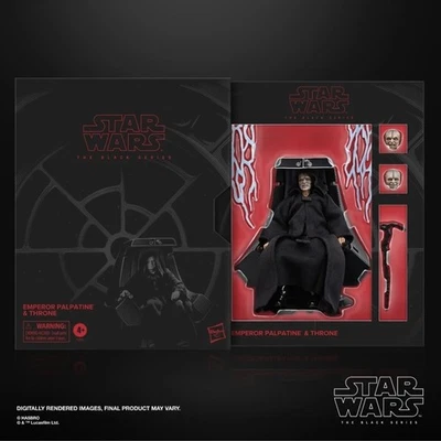 Juego de figuras de acción Star Wars The Black Series Emperor Palpatine & Throne 6" Foto 1 de 4