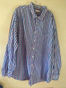 Sonoma shirt long sleeve sz 4XB pocket Plus plaid button down - Picture 1 of 15