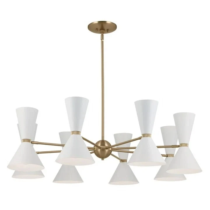 Kichler Lighting 52567CPZWH Phix Chandelier Champagne Bronze with White