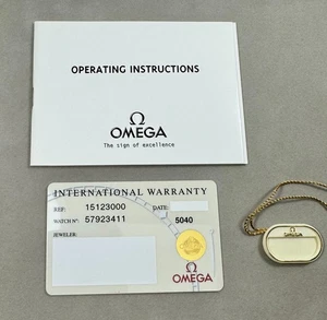 Omega Watch International Warranty Card, Hang Tag, and Instructions Booklet Set - Bild 1 von 2