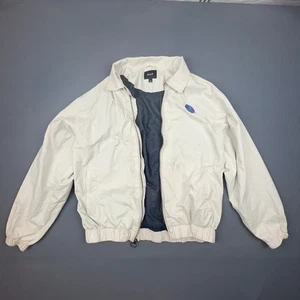 Chaqueta de bombardero Huf para hombre grande crema estampado hawaiano Aloha Travel Island ropa de calle - Imagen 1 de 16