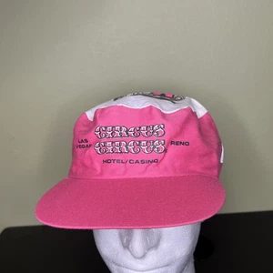 De colección Circo Circo Snapback Gorra Pintores Sombrero Rosa Neón Blanco Casino de Las Vegas - Imagen 1 de 7