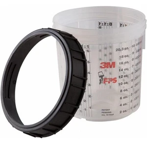 (2 en caja) Sistema de preparación de pintura 3M 16001 tazas y collares - Imagen 1 de 3