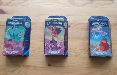 Disney Lorcana: The First Chapter - 3 Starter Decks OVP 1. First Print Sammlung - Bild 1 von 4
