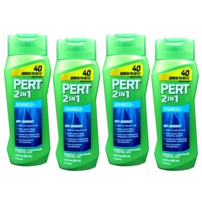 4 Pack Pert Plus 2 In 1 Anti Dandruff Shampoo & Conditioner 13.5 Oz Each - Image 1 of 4