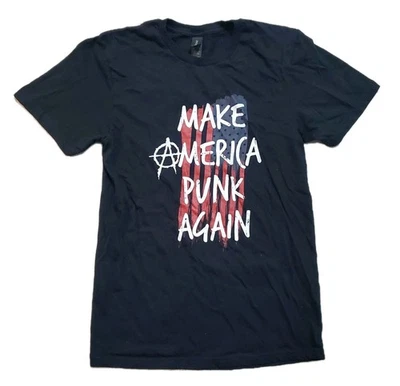 Camiseta Make America Punk Again Negra Gráfica Talla Pequeña Anarchy Goth Emo Foto 1 de 4