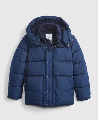 NUEVO CON ETIQUETAS $108 GAP NIÑOS CONTROL FRÍO PUFFER ABRIGO DE INVIERNO AZUL MARINO M (8) Foto 1 de 4