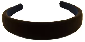 Classic Plain Soft Padded Velvet Alice Headband Hair Band Ladies Hair Accessory - Picture 1 of 31